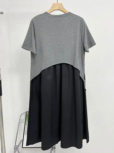 Grey/Black Drawstring Dress