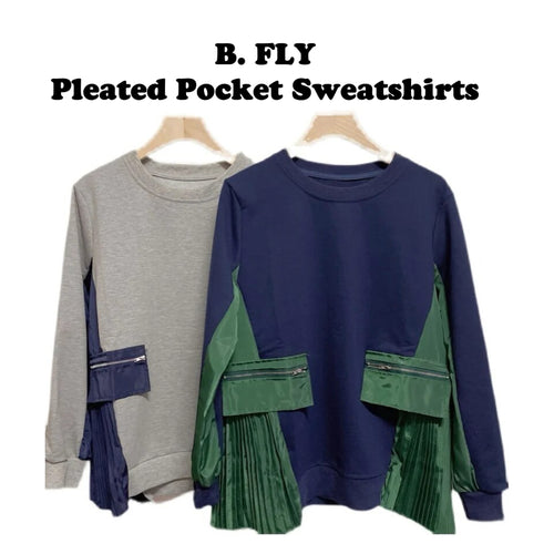 Pleated Sides Sweatshirt