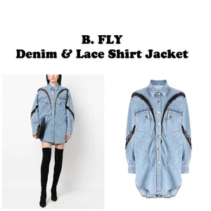 Denim & Lace Shirt Jacket