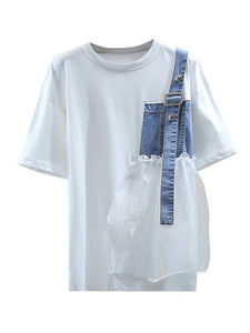 Denim Tulle Tshirt