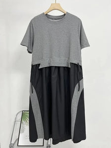 Grey/Black Drawstring Dress
