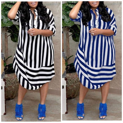Striped Shirt Dress