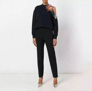Sequin Flower Shoulder Hoodie