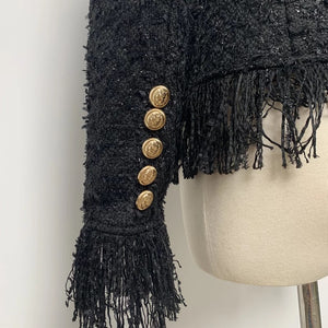 Tweed Fringe Blazer