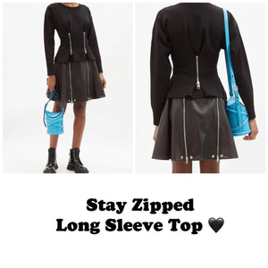 Stay Zipped Long Sleeve Top
