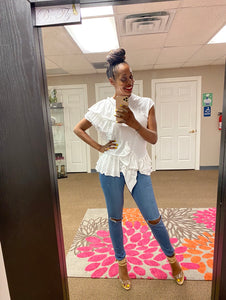 Ruffle My Shoulder Tshirt