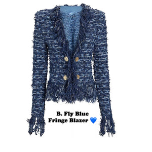 B. Fly Blue Tweed Blazer