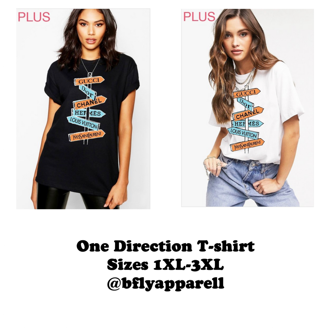 One Direction Plus Size T-shirt