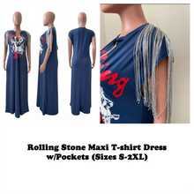 Load image into Gallery viewer, Rolling Stone Maxi T-shirt Dress