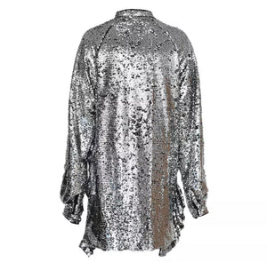 Sequin Shirt Dress
