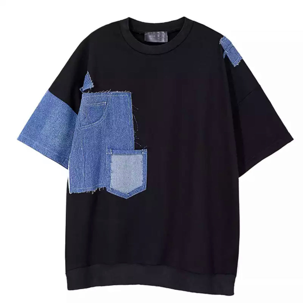 Out of Pocket Denim Sweatshirt