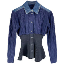 Load image into Gallery viewer, Knit Denim Sweater