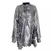 Load image into Gallery viewer, Sequin Shirt Dress