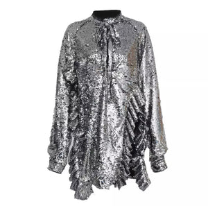 Sequin Shirt Dress